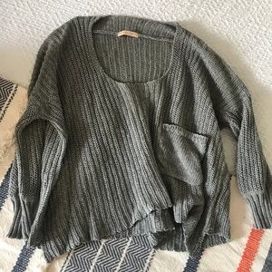 Sweet Romeo Grey Knit Slouchy Sweater